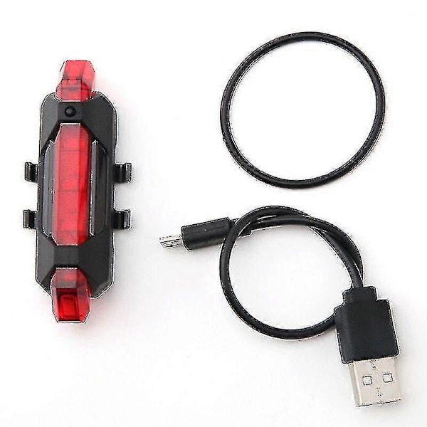 Baklykt for sykkel, LED, kraftig, USB-ladbare, vanntett, passer til baklys