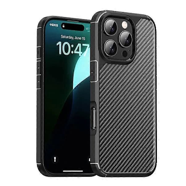 iPAKY Pioneer Series Kolfiber PC+TPU Mobilskal (För iPhone 16 Pro Max)