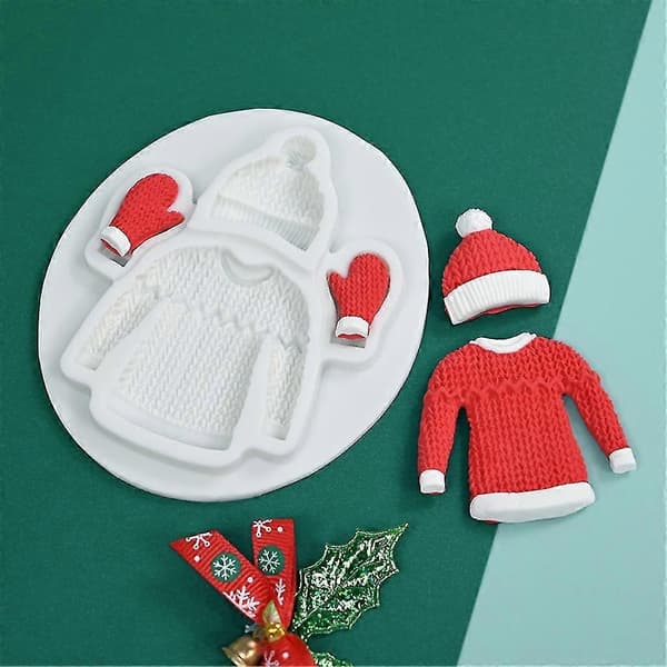Sweater Hat Chokolade Fondant Form Julehandsker Silikonform Til Kage