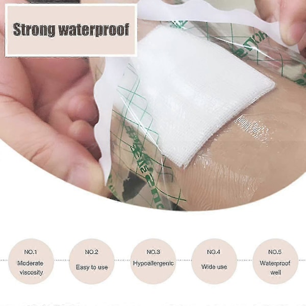 Vattentät Transparent Film Rulle Limtejp Medicinsk Sårbandage Fixer Gips Stretch Fixeringstejp Tatuering Eftervård Bandage Anti-allergisk Själv-