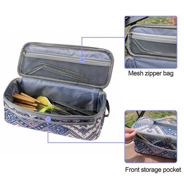 Camping servis Väska Camp Kök Matlagningsredskap Set för platsbesparande flytt