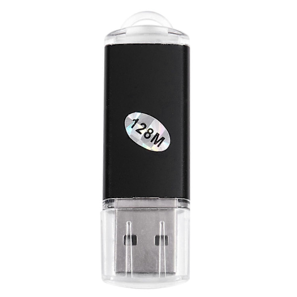 10 x USB-minne 2.0 Minnestick Flash Drive 128MB Present Svart