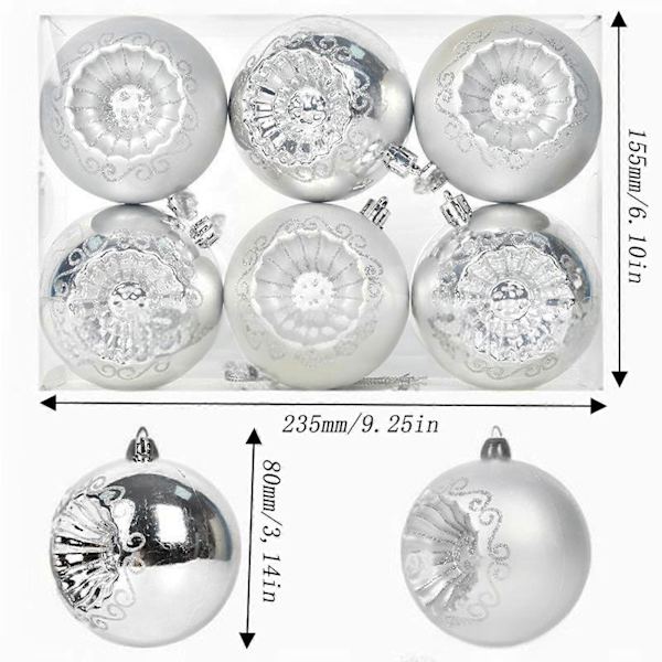 Julgranspynt 6-pack 8 cm Solrosjulkula Set