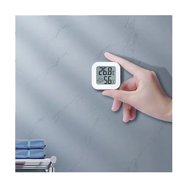 8 stk Mini Lcd digitalt termometer Hygrometer Indendørs rumtemperatur fugtighedsmåler sensormåler
