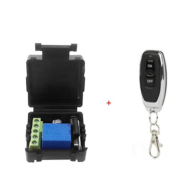 Aubess DC 12V Enkelsidig relämodul RF trådlös strömbrytar mottagare + fjärrkontroll sändare DIY-kit fjärrkontroll
