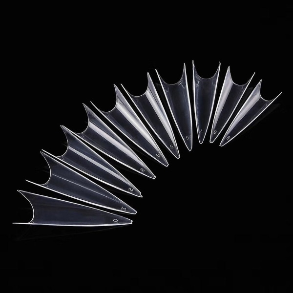 Extra långa lösnagelspetsar Akryl Gelsalong Cover nagelverktyg 500st