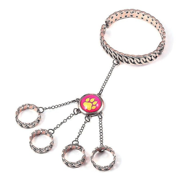 Animation Ladybug Reddy Girl Ring Armband Set Cat Claw and Dog Claw Element Ring Öppning Stängning Armband Present för barn-