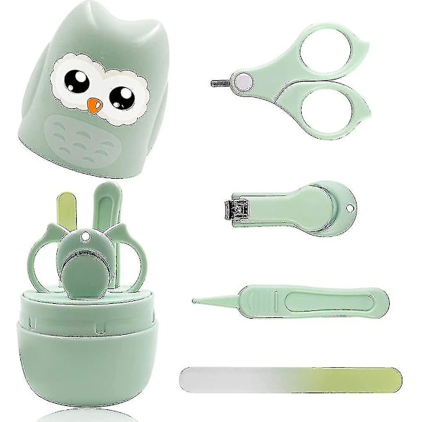 4 In 1 Baby Manicure Kit With Cute Case, Baby Nail Clippers, Scissors, Nail File