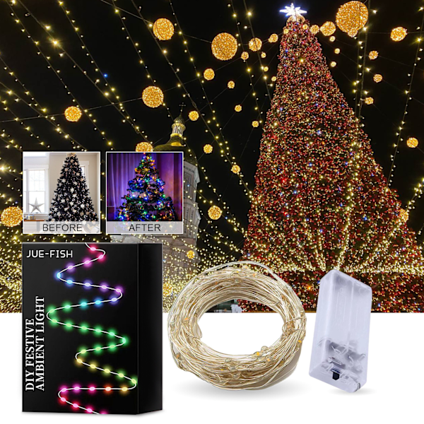 3 meter Light string Starry light string LED flashing light outdoor decoration Christmas tree hanging light atmosphere light belt