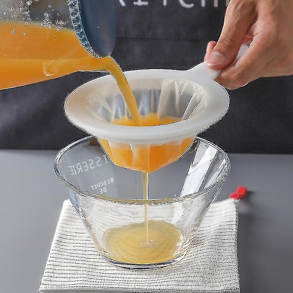 Ultra fint nylon mesh si, plast sigte filter ske til sojamælk kaffe mælk yoghurt juice