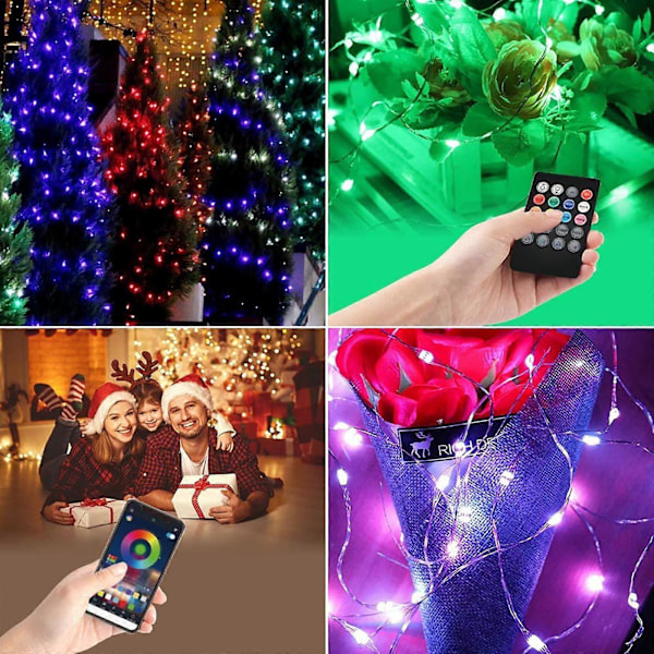 The Nightmare Before Christmas Smart RGB Lysstreng Julepynt Bluetooth 4.0 APP Fjernbetjening Musik