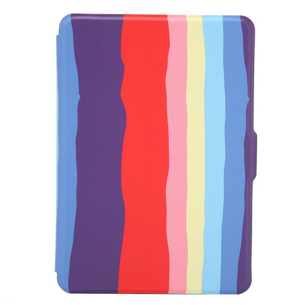 Beskyttelsesetui Let tyndt regnbuemønster Pu-lædercover til Kindle Paperwhite123 Erreaderrainbow Pattern 5