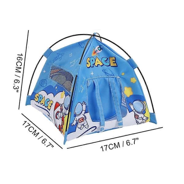 7 tommer campingtelt små rekvisitter minitelt av dukkehusbomull A0J6