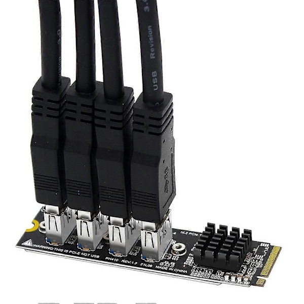 USB 3.0 PCI-E Riserkort M.2 til PCIE Forlænger Riser Adapterkort 4 Port PCI-Express Adapter til Os