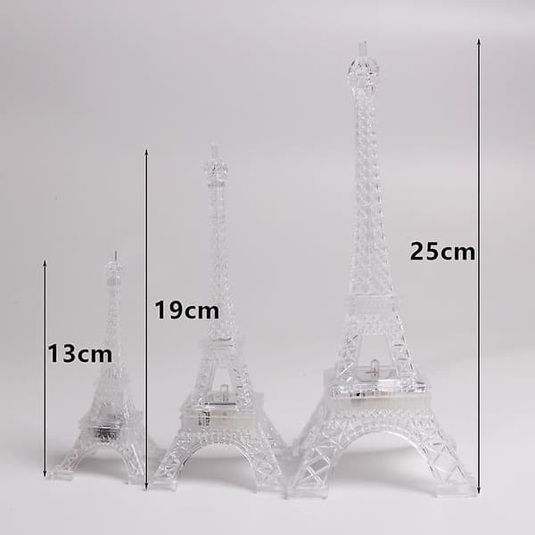 Lysende Eiffeltårn Farverigt LED Natlys Romantisk Paris Tårn Gave 7.5*7.5*19cm