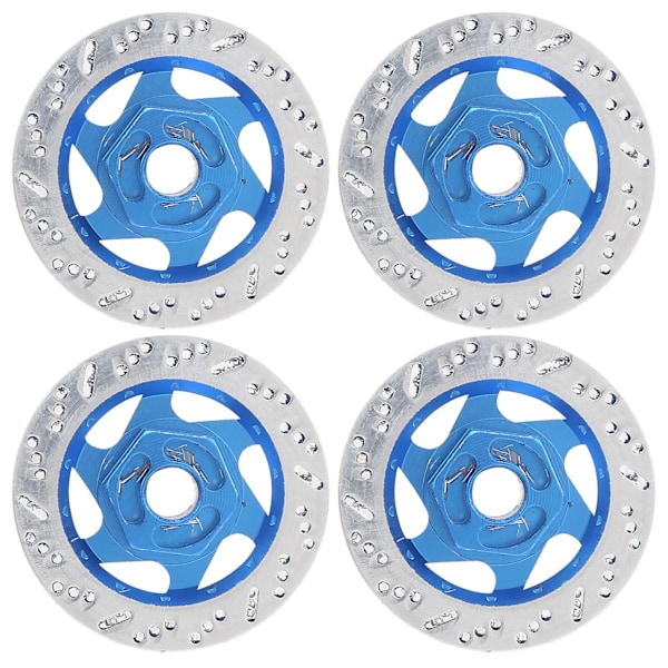 4 stk Universelle Aluminiumslegering RC Bil Bremseskive Metall Hex Adapter For 1/10 Fjernkontroll Bil Mørk Blå