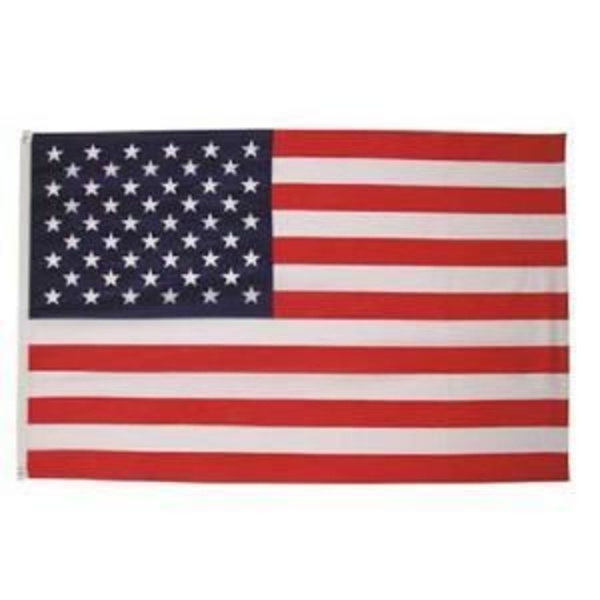 Flagga - USA - Tryckt flagga - Hållbar polyester - 2 metallöglor - Rektangulär Röd, vit, blå