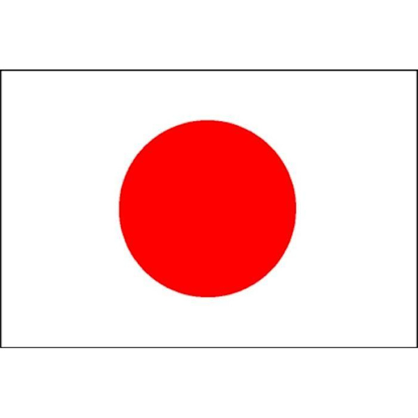 Flagga - JAPAN - Nylon - 150 cm x 90 cm - 2 metallöglor - Multisport
