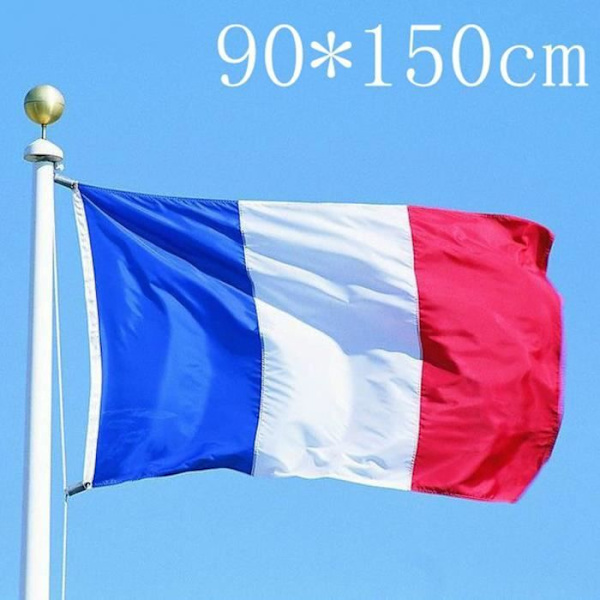 Frankrike Franska flaggan 150 cm x 90 cm DEKORATIV FLAGGA
