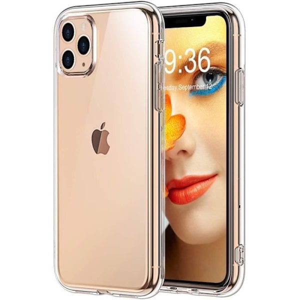 Hölster Fodral Skal Silikon - MASSILIA TECH - iPhone 11 Pro max - Ultralätt - Transparent Transparent