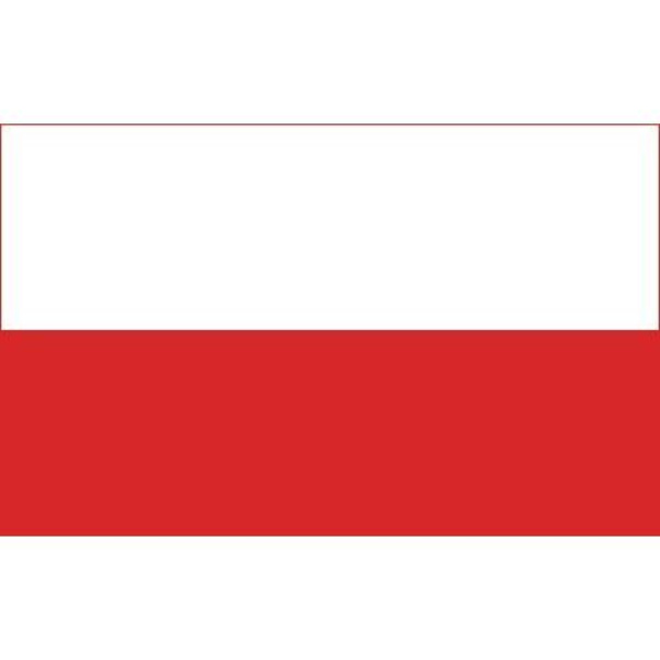 Flagga - Polen - 90 x 150 cm - 100% polyester - Röd - Multisport