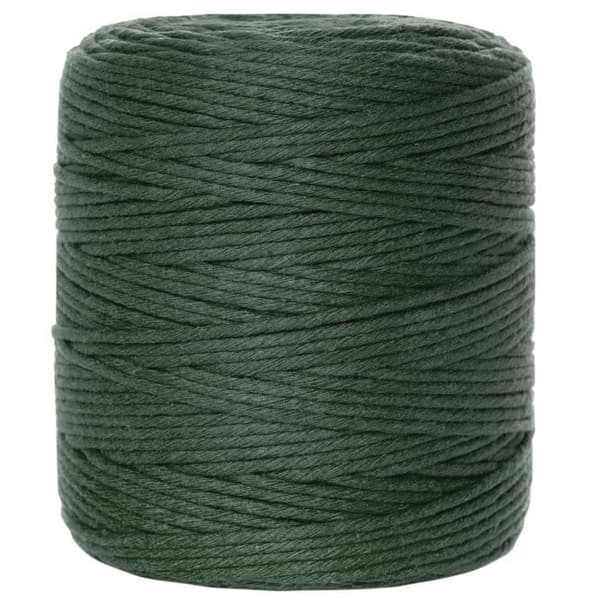 Corde Macramé - Creative Deco - Mörkgrön - 3mm - 200m - Bomull och Polyestertråd Djupgrön