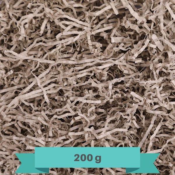 Strimlat papper - Creative Deco - 200g - Kraft Beige - Presentförpackning - Kartongfyllning Beige