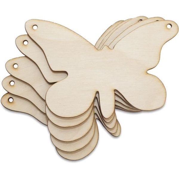 Creative Deco -puiset leikkaukset - Perhosmuodot koristeluun - 9,5 x 7,5 cm omålad
