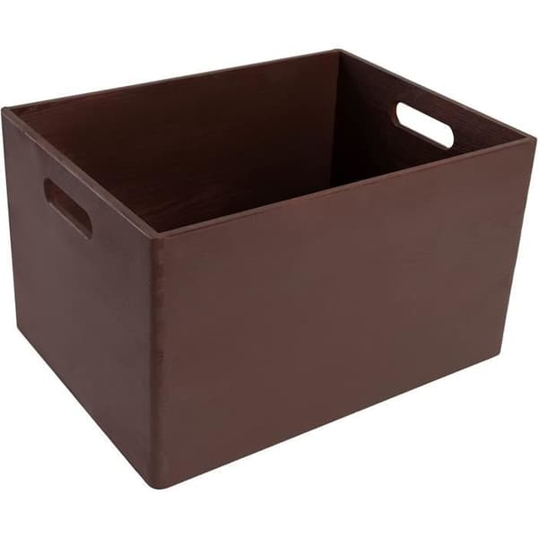 Brun träförvaringslåda - Creative Deco - 39 x 29 x 23 cm Brun