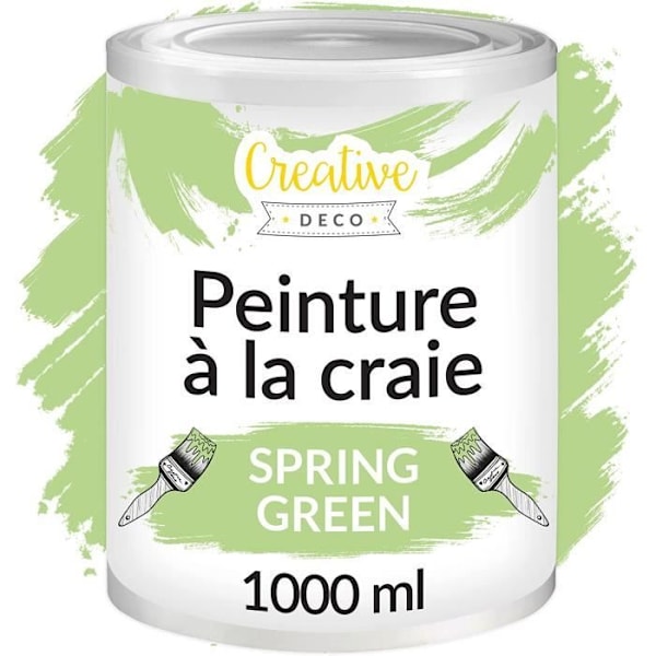 Spring Green Chalk Maling - CREATIVE DECO - 1L - Mat og vaskbar - Møbelrenovering Grön vår