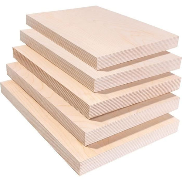 Plywood-paneeli - CREATIVE DECO - 5 levyn pakkaus - 300 x 210 x 12mm - Laatuluokka B - Monikäyttöinen Naturligt beige