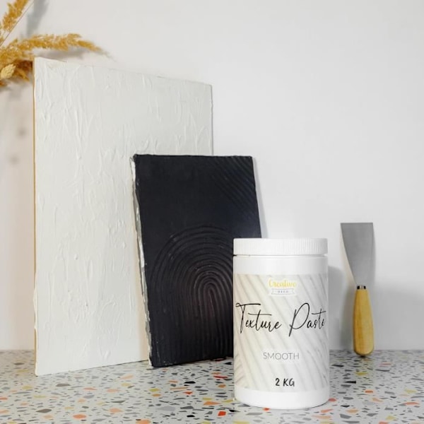 Creative Deco Smooth Texture Paste 2 kg - Reliefpasta för akrylmålning - Textured Paste - Modellering Vit