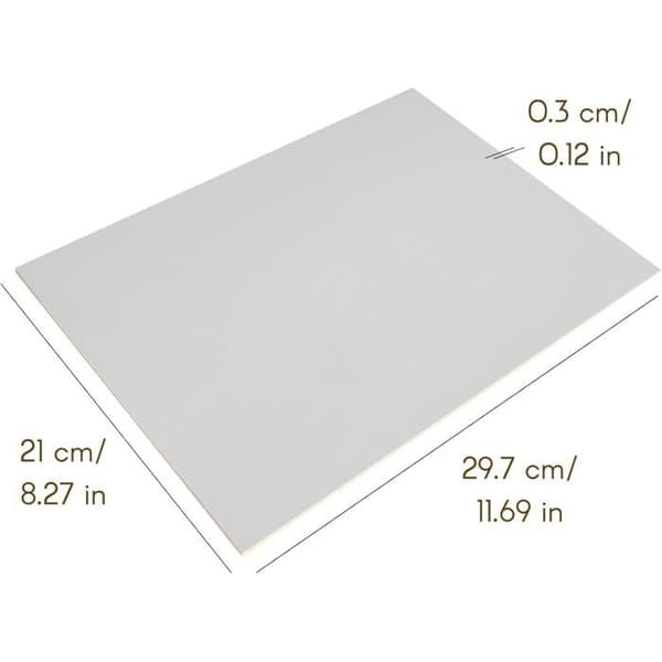 MDF-skiva - Creative Deco - 10-pack - 300x210mm - Laserskärning - Gör-det-själv - Pyrogravyr Grå