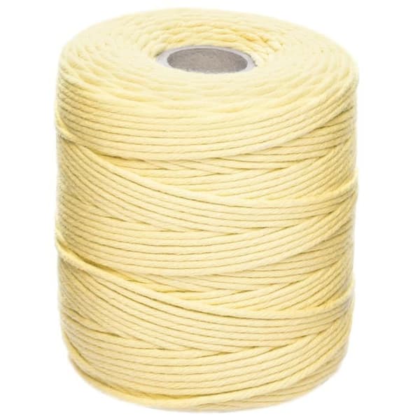 Macramé reb - CREATIVE DECO - 3mm x 200m - Pastelgul - Bomuld og polyestertråd Pastellgul