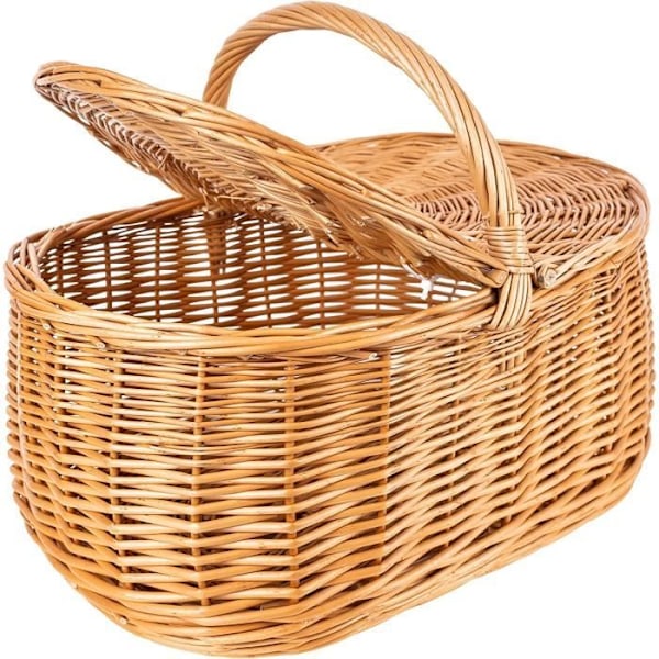 Picknickkorg - Creative Home - Brun - 45 x 30 x 38 cm - Hantverksmässigt - Mångsidig kastanj