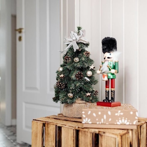 Creative Home Mini Kunstigt Juletræ Champagne 40cm | Julekontorpynt | Kunstig gran | Kunstigt juletræ Mol