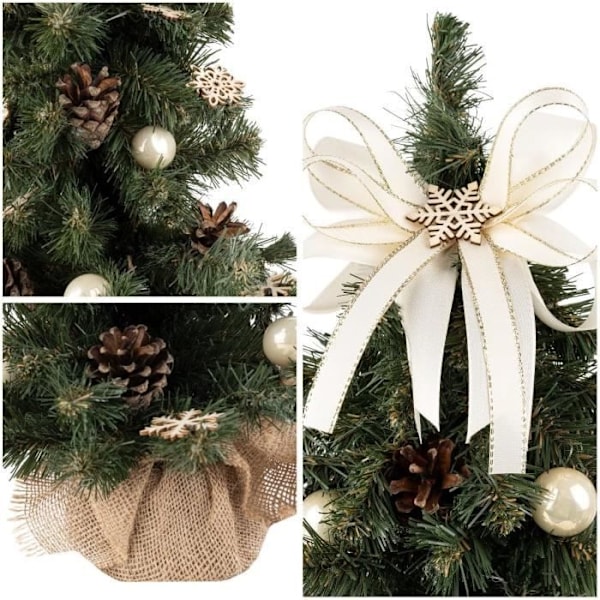 Kunstig juletræscreme 40cm - Kreativt hjem - Lille juletræ - juledekoration Grädde