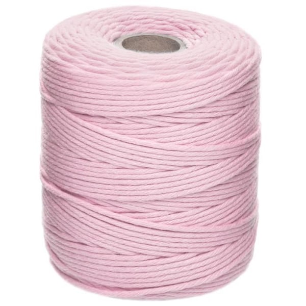 Makramé-rep - CREATIVE DECO - 200m - Pastellrosa - Tråd av bomull och polyester pastel pink, lilla pink, gul pink, 