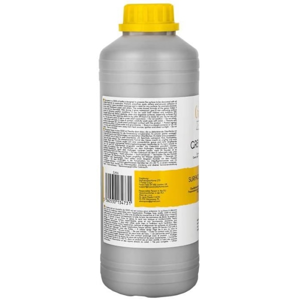 Creative Deco Grey Acryl Gesso Additiv | 1L | Underlag | Primer og flydende klargøring af akrylmaling