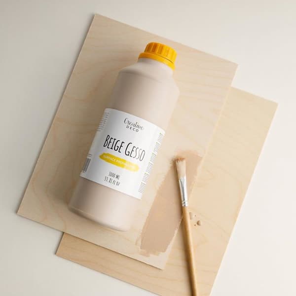 Acrylbundfarve - CREATIVE DECO - Beige - 1 L - Ikke giftig - Hurtig tørring beige