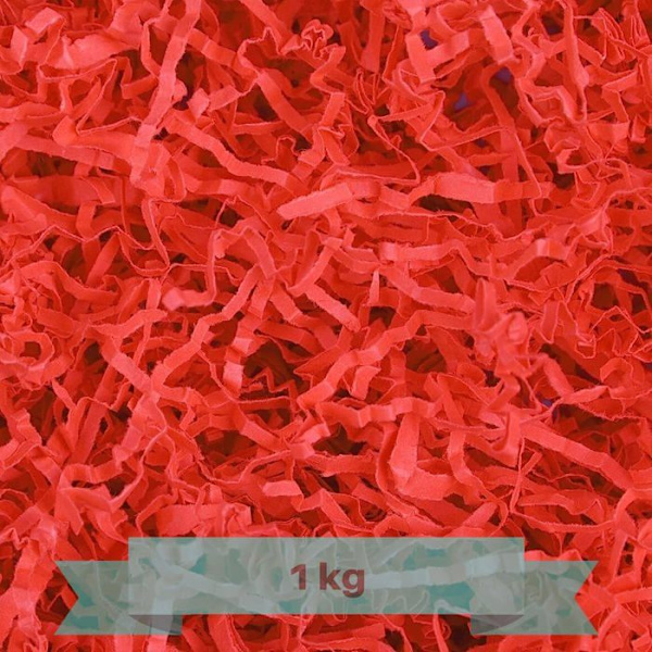 Frisure-silputtu paperi - Creative Deco - 1kg - punainen - voimapaperi - lahjapakkaus Rød