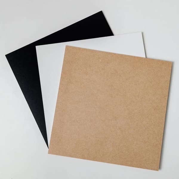MDF-paneler - CREATIVE DECO - Fyrkantig - 300x300 mm - 10-pack - Vit Vit
