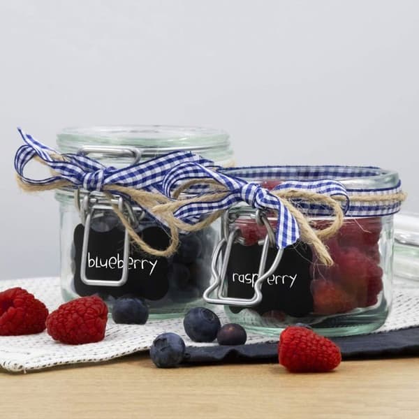 Set med 14 Creative Home lufttäta glasburkar - 200ml - Köksförvaring Transparent
