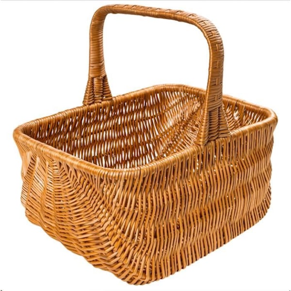Pajukori - CREATIVE HOME - Suorakaiteen muotoinen - Ruskea - 42x32x40cm - 100% luonnollinen - Kestävä kastanj