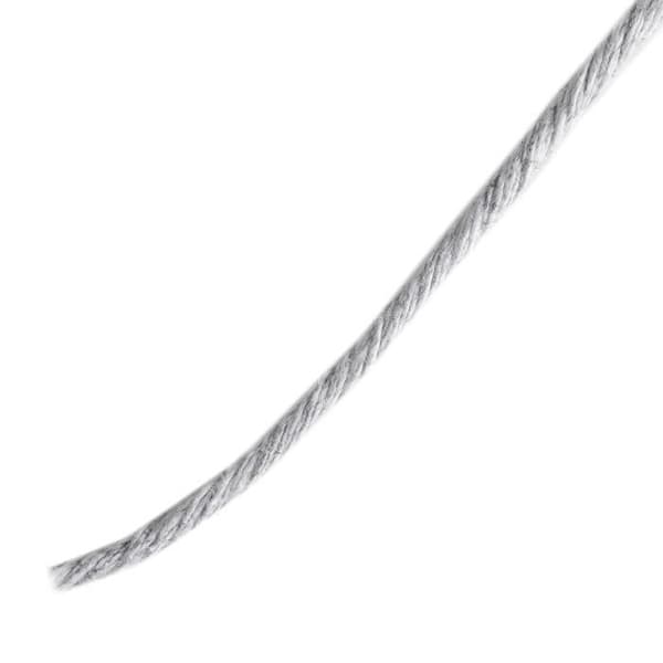 Corde Macramé - Creative Deco - 3mm x 200m - Ljusgrå - Bomull och Polyester - Tjocklek 0.5mm Ljusgrått