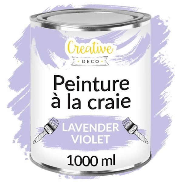 Creative Deco Chalk Paint Purple Lavender | 1L | Matta ja pestävä | Huonekalujen kunnostus Lila lavendel