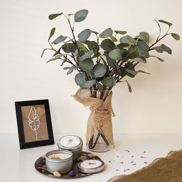 Creative Deco Ribbon Jute Table Runner | 20cm x 10m Beige | Hääkoristeet | Juuttipöytäjuoksu | Joulupöydän koristelu Naturligt beige