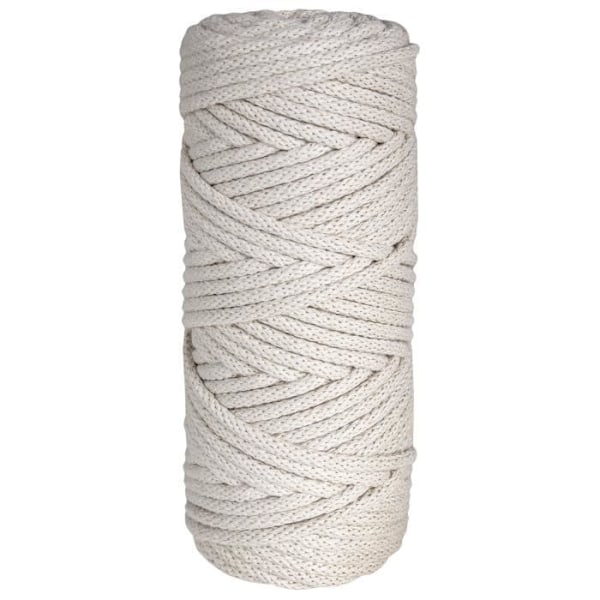 Macramé köysi beige puuvillalanka - 5mm x 50m - Creative Deco - Keittiö, Puutarha, Sisustus, Puutarhanhoito