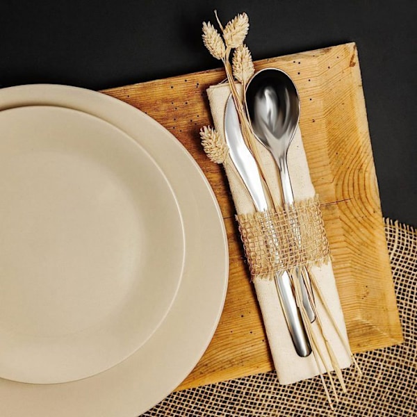Juuttipöytäjalka - CREATIVE DECO - Setti 2 - 5 cm x 5 m - Luonnollinen beige - Jouluinen hääkoristelu Naturligt beige
