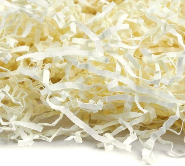 Strimlat papper - Creative Deco - 200g - Kräm - Presentförpackning - Kartongfyllning Grädde